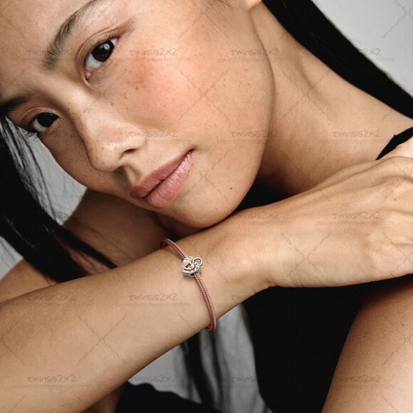 Pandora Two-tone Padlock Splittable Heart Charm|Two-tone - Picture 2 of 2